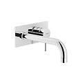 parte esterna monocomando a parete bocca lunga per lavabo serie live lv00198/1cr cromato ottone