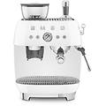macchina da caffè espresso manuale con macinacaffè integrato 50's style – bianco