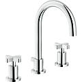 batteria per lavabo serie lira lr116211/1cr cromato ottone