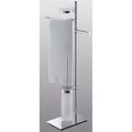 square piantana con porta sapone porta rotolo porta scopino e porta salviette cromata codice prod