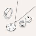 orecchini a cerchio silver collection argento rodiato cubic zirconia collezione silver collection