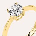 anello solitario claire oro giallo cubic zirconia collezione claire misura 58 oro giallo