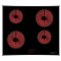 gth64tcix2 piano cottura nero acciaio inox da incasso 60 cm ceramica 4 fornello(i)