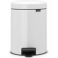 pedal bin newicon pattumiera a pedale 5 litri bianco