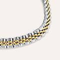 bracciale catena man code acciaio bicolore dorato / bianco collezione man code bicolore dorato /