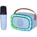 0xr8a0104 cassa bluetooth portatile con microfono per karaoke usb-c aux potenza 10w colore blu xr