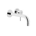 parte esterna monocomando a parete bocca lunga per lavabo serie live lv00199/1cr cromato ottone