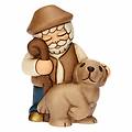 pastore con cane in ceramica presepe classico