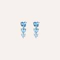 orecchini lobo trilogy silver rainbow argento rodiato cubic zirconia collezione silver rainbow
