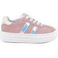sneakers da bambina rosa con zip taglia 30