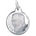 medaglia padre pio oro bianco gl100073