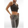 jeggings push up wr. up superskinny jersey-denim organico gray jeans-yellow seams donna extra small