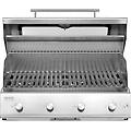 barbecue a gas fry top 750 basic da appoggio 4 bruciatori griglia scolo a v