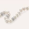 bracciale silver pearls argento rodiato perla sintentica collezione silver pearls bianco