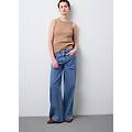 - jeans a gamba larga in puro cotone blu denim donna blu denim taglia 38