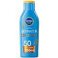 nivea sun latte solare protect & bronze fp50 200 ml crema solare 50 per un'abbronzatura dorata