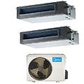 climatizzatore condizionatore dual split inverter canalizzabile r-32 9000+9000 con m2o-18fn8-q