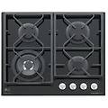 gv64txbk piano cottura nero da incasso 60 cm 4 fornello(i)