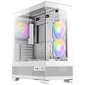 cx700 rgb elite mid tower in vetro temperato bianco