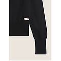 maglia in tricot con collo alto lavorato a trecce nero donna extra large