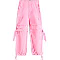 pantaloni cargo in popeline con doppia coulisse