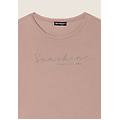 t-shirt maniche a kimono con stampa fantasia sui fianchi pink zebra animalier donna small