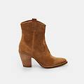 stivaletti western in suede da donna tan