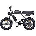 bici elettrica m1 motore 48v 250w pneumatici 20x4. 0 freni a disco idraulici nero