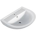 quarzo lavabo con foro rubinetteria 60x47 cm bianco