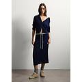 - cardigan in lana e cashmere con zip e cappuccio donna blu navy taglia xs