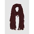- sciarpa bordeaux con frange donna rosso bordeaux taglia one size