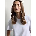 - t-shirt in puro cotone bianca regular fit donna bianco ottico taglia xl