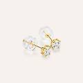 orecchini lobo punto luce claire oro giallo cubic zirconia collezione claire oro giallo