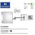 - specchio ingranditore x3 quadrolo led c60/2 cromo 20x20 cm