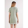 camicia da notte a maniche corte con dettagli in pizzo donna verde taglia l