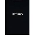 t-shirt in jersey stretch con cuciture in contrasto jet black-white uomo small