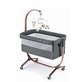 culla co-sleeping fianco letto cullami antracite stelline telaio bronzo