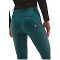 pantaloni wr. up vita regular fondo bootcut in similpelle dark sea donna small