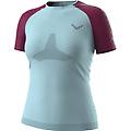 ultra 3 s-tech s/s w maglia trail running donna light blue/dark pink m/l