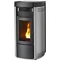 stufa a pellet musa hydromatic 24 in acciaio 24 kw silver