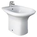 coppia sanitari vaso wc e bidet a pavimento orient colore bianco con sedile incluso