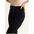 pantaloni wr. up in jersey vita alta con decoro sui fianchi nero donna medium