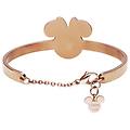 bangle lady message acciaio rosato disney e cristalli collezione lady message rosa