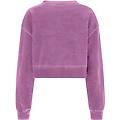 felpa corta tinta a freddo con logo effetto cracked mulberry cold dyed donna extra small