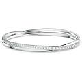 bracciale rigido hyperbola bianco placcato rodio m