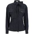 camicia 'shiny flap detail'
