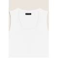 canotta regular con logo e inserti elastici bianco donna extra small