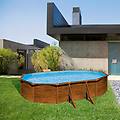 piscina fuori terra rigida kit610w marrone l int 6. 1 x 3. 75 m