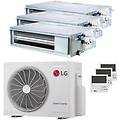 condizionatore canalizzabile cl trial split 9000+9000+9000 btu inverter a+++ unità esterna 6.
