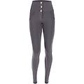 pantaloni push up wr. up superskinny vita alta cotone organico grigio fumo donna medium